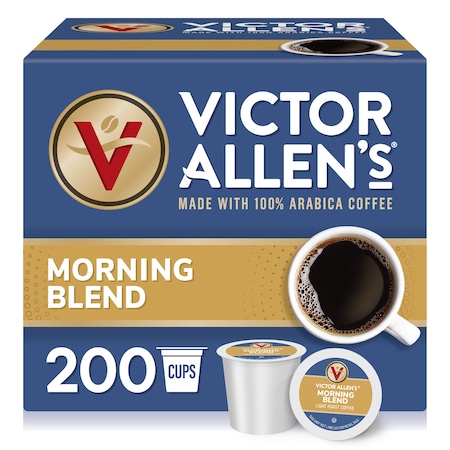 Victor Allen Victor Allen's Coffee Morning Blend, Light Roast, 200 Count, Single Serve Coffee Pods for Keurig K-Cup Brewers, PK200 FG016337RV